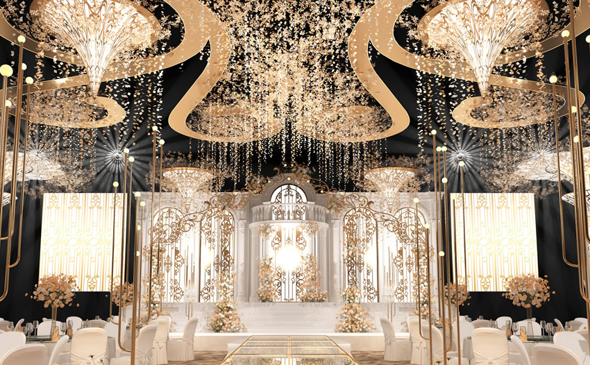 石林花木兰喜事汇金色大厅效果展示